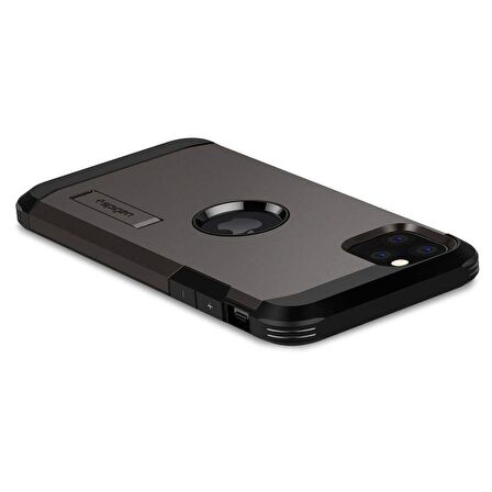 Spigen iPhone 11 Pro ile Uyumlu Kılıf Tough Armor Gunmetal