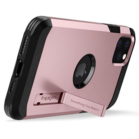 Spigen iPhone 11 Pro Kılıf Tough Armor Rose Gold