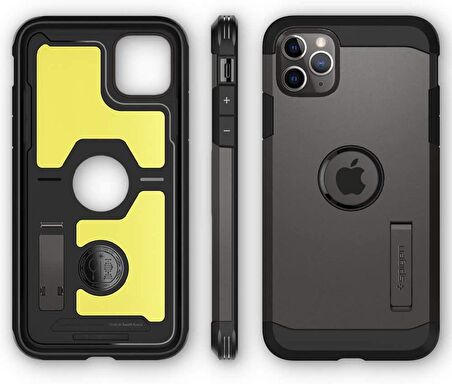 Spigen iPhone 11 Pro ile Uyumlu Kılıf Tough Armor XP Gunmetal