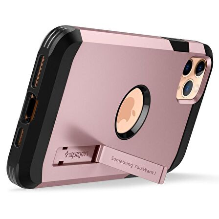 Spigen iPhone 11 Pro ile Uyumlu Kılıf Tough Armor XP Rose Gold