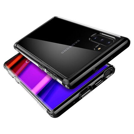 Spigen Galaxy Note 10 ile Uyumlu Kılıf Neo Hybrid NC Black