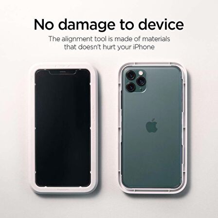 iPhone 11 Pro / XS / X Cam Ekran Koruyucu Kolay Kurulum, Spigen AlignMaster Full Cover Glass Black