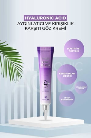 Kırışıklık Karşıtı ve Aydınlatıcı Hyaluronic Acid Yoğun Nemlendirici Göz Kremi