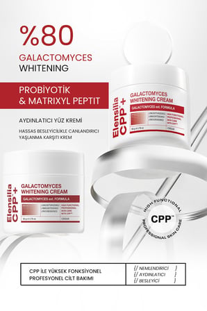 %80 Galactomyces İçeren Probiyotik Ve Matrixyl 3000 ve EGF Destekli Aydınlatıcı Yüz Kremi CPP Galactomyces Whitening Cream