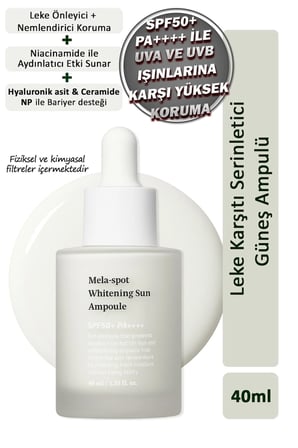 Mela-Spot Whitening Sun Ampoule / Leke Karşıtı Serinletici Güneş Ampulü 40ml