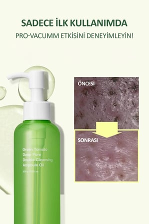 Green Tomato Double Cleansing Ampoule Oil / Çift Etkili Temizleme Yağı 200g