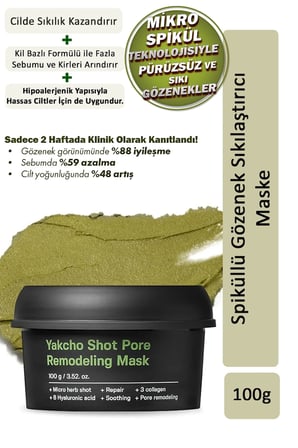 Yakcho Shot Pore Remodeling Mask / Spiküllü Gözenek Sıkılaştırıcı Maske