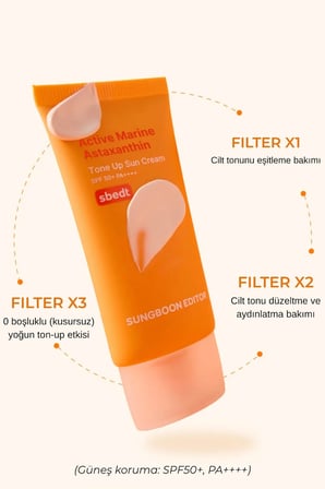 Sungboon Astaxanthin Tone-Up Sun Cream - Ton Eşitleyici Güneş Kremi