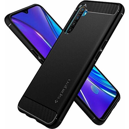 Spigen Realme XT ile Uyumlu Kılıf Rugged Armor Matte Black