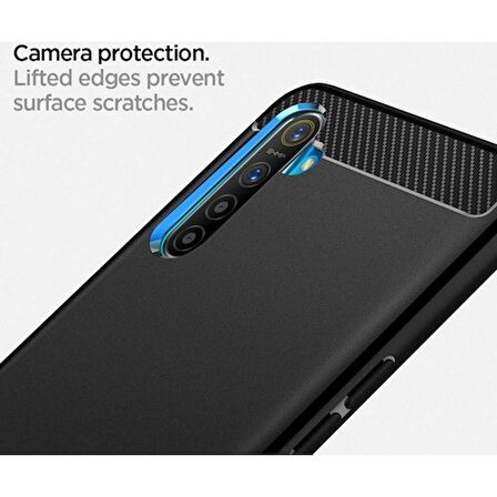 Spigen Realme XT ile Uyumlu Kılıf Rugged Armor Matte Black