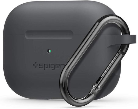 Spigen Airpods Pro İle Uyumlu Kılıf Silicone Fit Kaymaz Silikon Kömür Kapak - Asd00536 - Teşhir