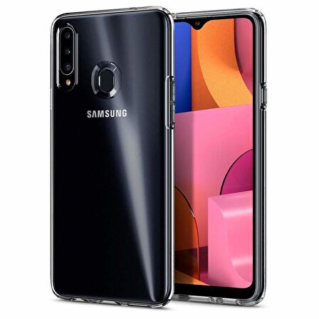 Spigen Galaxy A20s ile Uyumlu Kılıf Liquid Crystal Crystal Clear