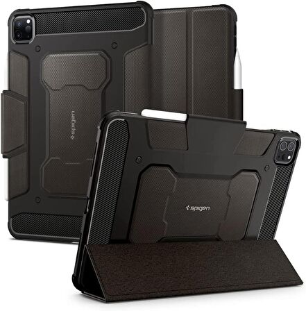 Spigen Apple iPad Pro 11 (2022 / 2021 / 2020 / 2018) Kılıf Rugged Armor Pro Gunmetal - ACS01025