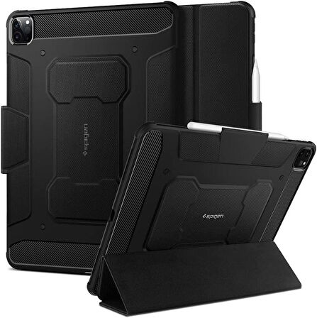 Spigen Apple iPad Pro 12.9'' (2020 / 2018) Kılıf Rugged Armor Pro Black - ACS01030