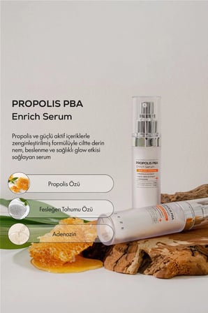 PROPOLIS PBA Enrich Serum, 30ml | Zengin Beslenme, Derin Nemlendirme, Niasinamid Serumu