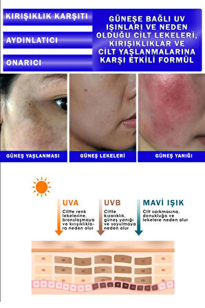 Korean Saf Collagen ve Niasinamid İçeren Nemlendirici ve Aydınlatıcı SPF50+ PA+++ Laser Güneş Kremi