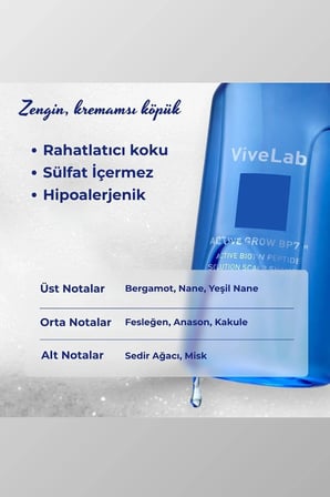 ViveLab Active Grow BP7 Şampuan 70 ml Biotin ve Peptitli