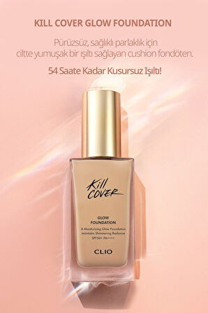 Yoğun Kapatıcılık ve Işıltı Sunan Fondöten Clio Kill Cover Glow Foundation(2Bp Lingerie)SPF50+PA++++