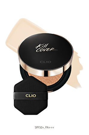 Mat Bitişli Kapatıcılık Sunan Cushion Clio Kill Cover Fixer Cushion+Refill (03 Linen) SPF50+ PA+++