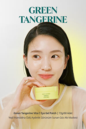 Yeşil Mandalina Özlü, Aydınlatıcı Göz Altı Maskesi GOODAL Green Tangerine Vita C Eye Gel Patch