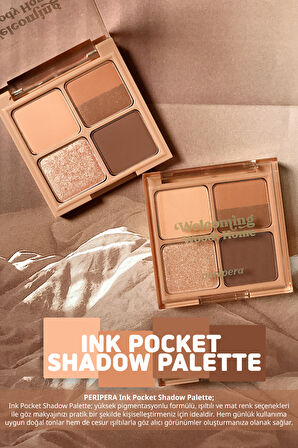 Mat ve Işıltılı Tonlarda 5'li Far Paleti Peripera Ink Pocket Shadow Palette (06Welcoming Woody Home)