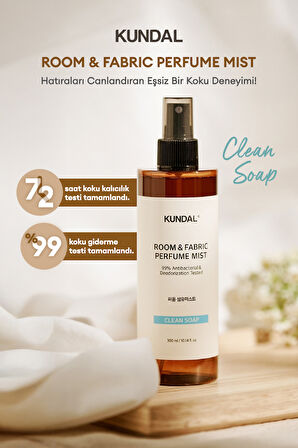 Oda ve Kumaş Kokusu KUNDAL Room & Fabric Perfume Mist (Clean Soap)