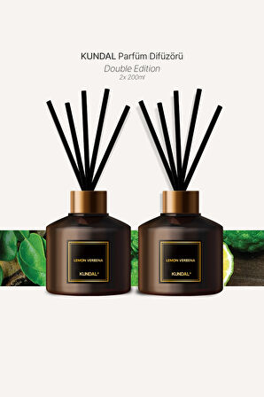 Parfüm Difüzörü Temel Seri KUNDAL Perfume Diffuser 200ml 2Adet (Lemon Verbena)