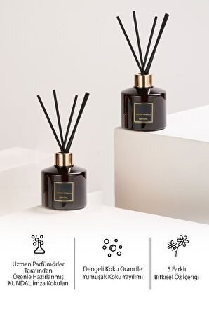 Parfüm Difüzörü Temel Seri KUNDAL Perfume Diffuser 200ml 2Adet (Lemon Verbena)