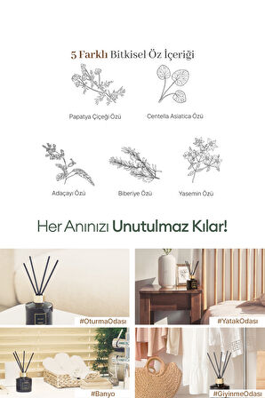 Parfüm Difüzörü Temel Seri KUNDAL Perfume Diffuser 200ml 2Adet (Flower Garden)