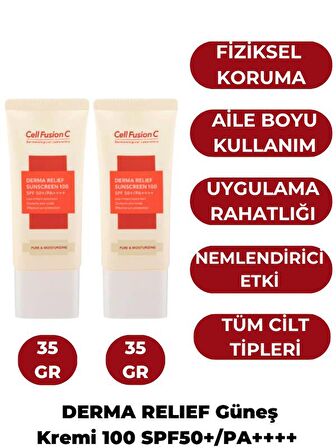 Cell Fusion C Derma Relief Sunscreen SPF50+/PA++++ 35ml+35ml Set