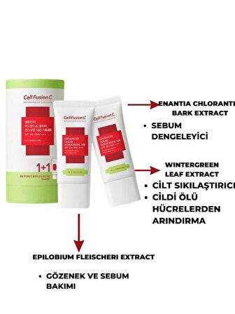 Cell Fusion C Advanced Clear Sunscreen 100 SPF50+/PA++++ 35ml+35ml Set
