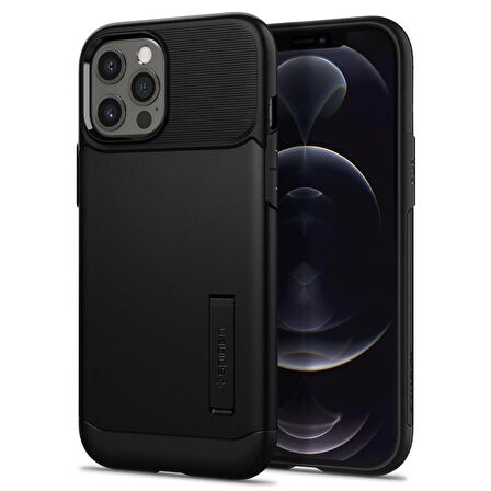 Spigen iPhone 12 Pro Max Kılıf Slim Armor Black
