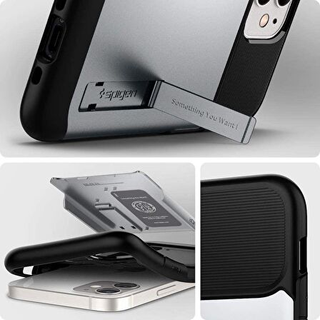 Spigen iPhone 12 Mini Kılıf Slim Armor Satin Silver