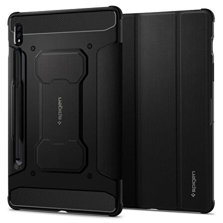 Spigen Samsung Galaxy Tab S8 / S7 Kılıf Rugged Armor Pro Black Black - ACS01604