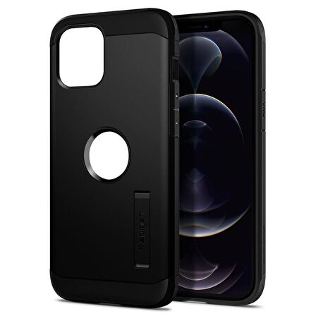 Spigen iPhone 12 Pro Max Kılıf Tough Armor Black
