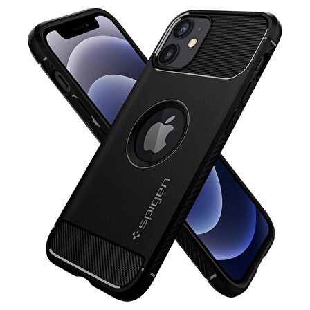 Spigen iPhone 12 Mini Kılıf Rugged Armor Matte Black