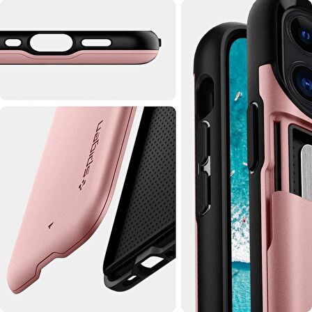 Spigen iPhone 12 Mini ile Uyumlu Kılıf Slim Armor CS Rose Gold