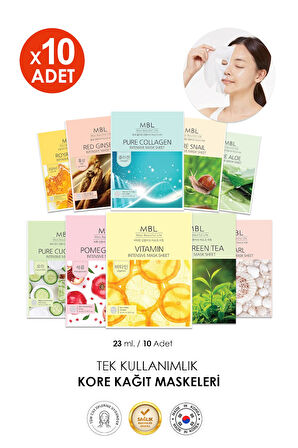 Nemlendiri Besleyici Ve Canlandırıcı Karışık Maske Seti