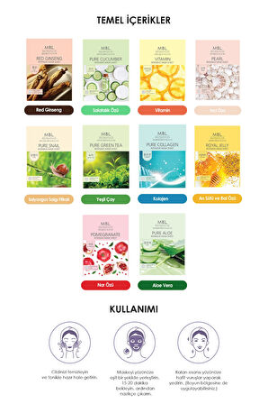 Nemlendiri Besleyici Ve Canlandırıcı Karışık Maske Seti