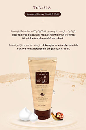 Akne Ve Gözenek Karşıtı Gold & Snail Özü Içeren Yüz Temizleme Köpüğü 150 ml