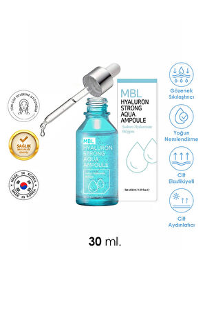 Kuru Ciltler İçin Nemlendirici ve Onarıcı Saf ve Yoğun Hyaluronik Asit İçeren Ampoule Serum