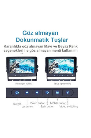 Blacksys Betoptek Btm710 Ticari Araç Ekranlı 3 Lü Kamera Sistemi BTM710