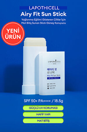 Mat Bitiş Sunan Stick Güneş Koruyucu LAPOTHICELL Airy Fit Sun Stick SPF50+ PA++++