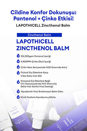 Çinko ve Pantenol İçerikli, Yoğun Nemlendirici Balm Krem LAPOTHICELL Zincthenol Balm