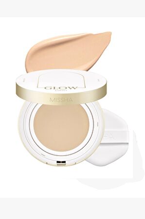 Yaşlanma Karşıtı Işıltılı ve Cam Cilt Görünüm Sunan  Cushion SPF37+++Glow Cushion Light (No.23 Sand)