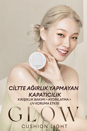 Yaşlanma Karşıtı Işıltılı ve Cam Cilt Görünüm Sunan  Cushion SPF37+++Glow Cushion Light (No.23 Sand)