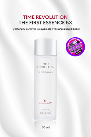 Fermante İçeriklere Sahip Aydınlatıcı & Nemlendirici Esans Time Revolution The First Essence 5x 50ml