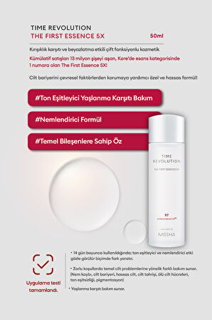 Fermante İçeriklere Sahip Aydınlatıcı & Nemlendirici Esans Time Revolution The First Essence 5x 50ml