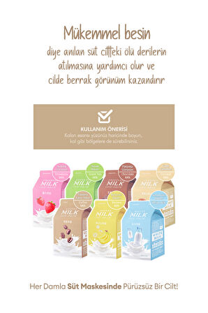 7'li Cilt Bakım Maske Seti  A'PIEU Milk One Pack Set (7Adet)