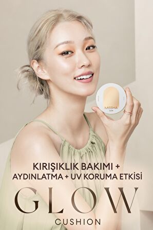 Işıltılı ve Cam Cilt Görünüm Sunan Hafif Dokulu Cushion SPF40++ Glow Cushion (No.21P)